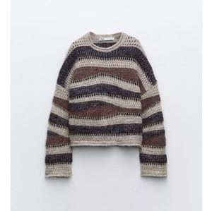 Zara Patchwork Knit Sweater